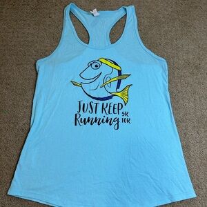 Ideal T By Next Level Womens XL Dory Just Keep Running 5K 10K Racerback Tank Top